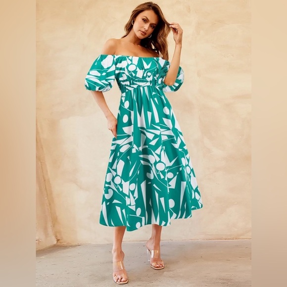 Tropical Hideaway Maxi Floral Off The Shoulder Dress - Picture 3 of 3